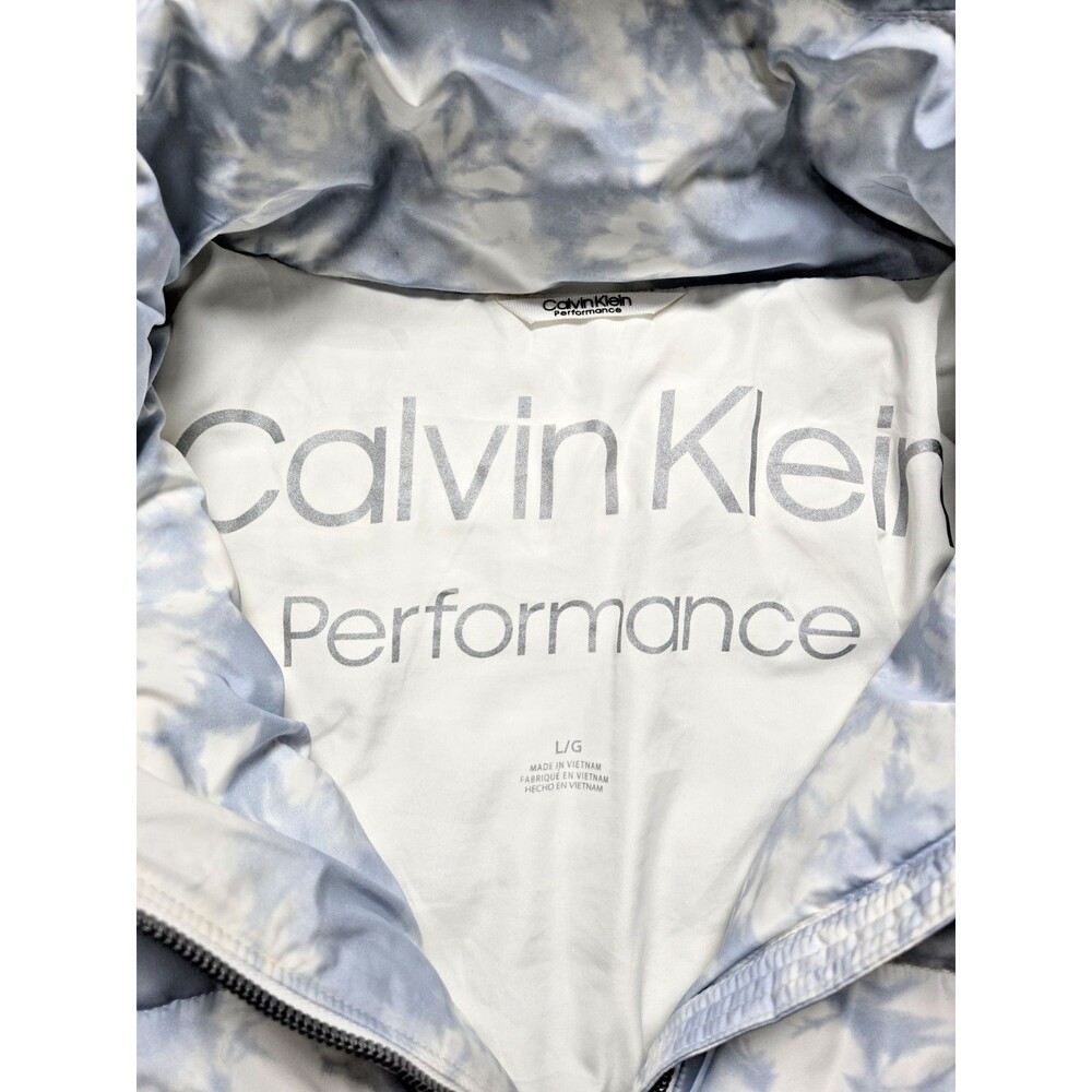 Calvin Klein Performance Puffer Jacket – Blue/White Tie-Dye – Women’s Large - Picture 6 of 16